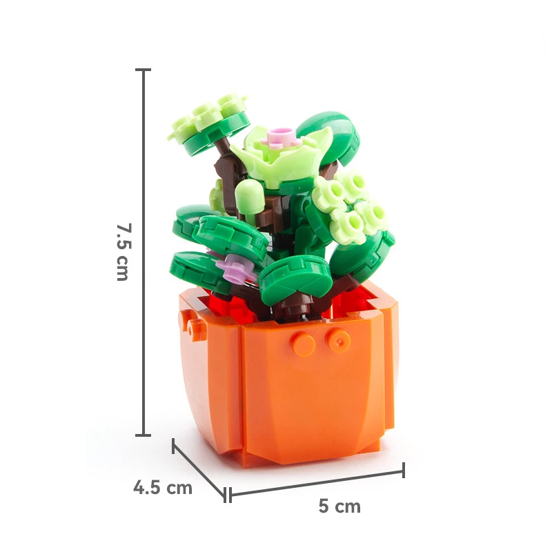 MOC creative design assembling cute plant series small particle succulent potted model hand-made tabletop building block gift
MOC creative design assembling cute plant series small particle succulent potted model hand-made tabletop building block gift
