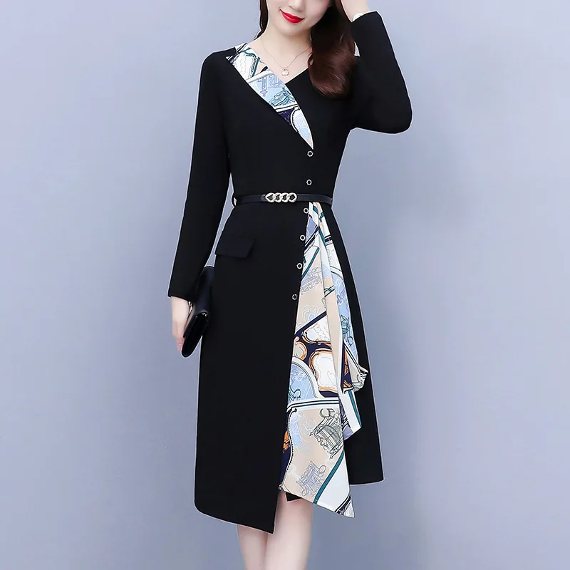 Plus Size Women's Clothing Spring 2022 New Fashion Slim Print Stitching Dress Long Sleeve Elegant Office Ladies Large Size Dress
Plus Size Women's Clothing Spring 2022 New Fashion Slim Print Stitching Dress Long Sleeve Elegant Office Ladies Large Size Dress