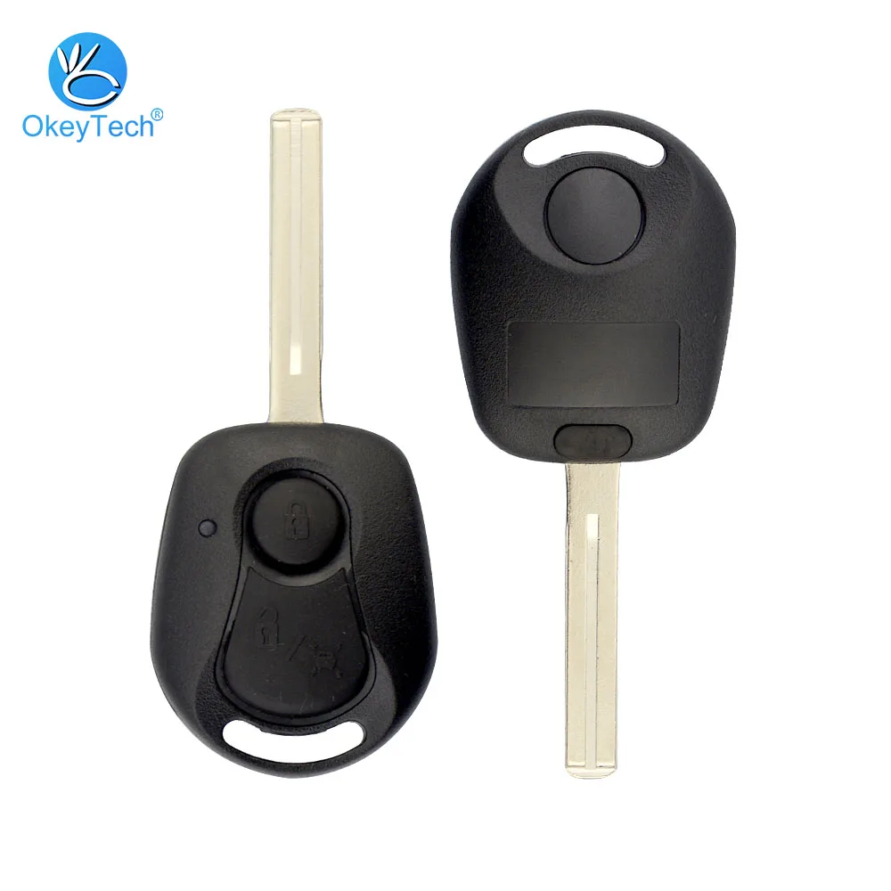 

OkeyTech 2-кнопочный пульт дистанционного управления, брелок для автомобильного ключа с необработанным лезвием для Ssangyong Actyon Kyron Rexton, замена кор...