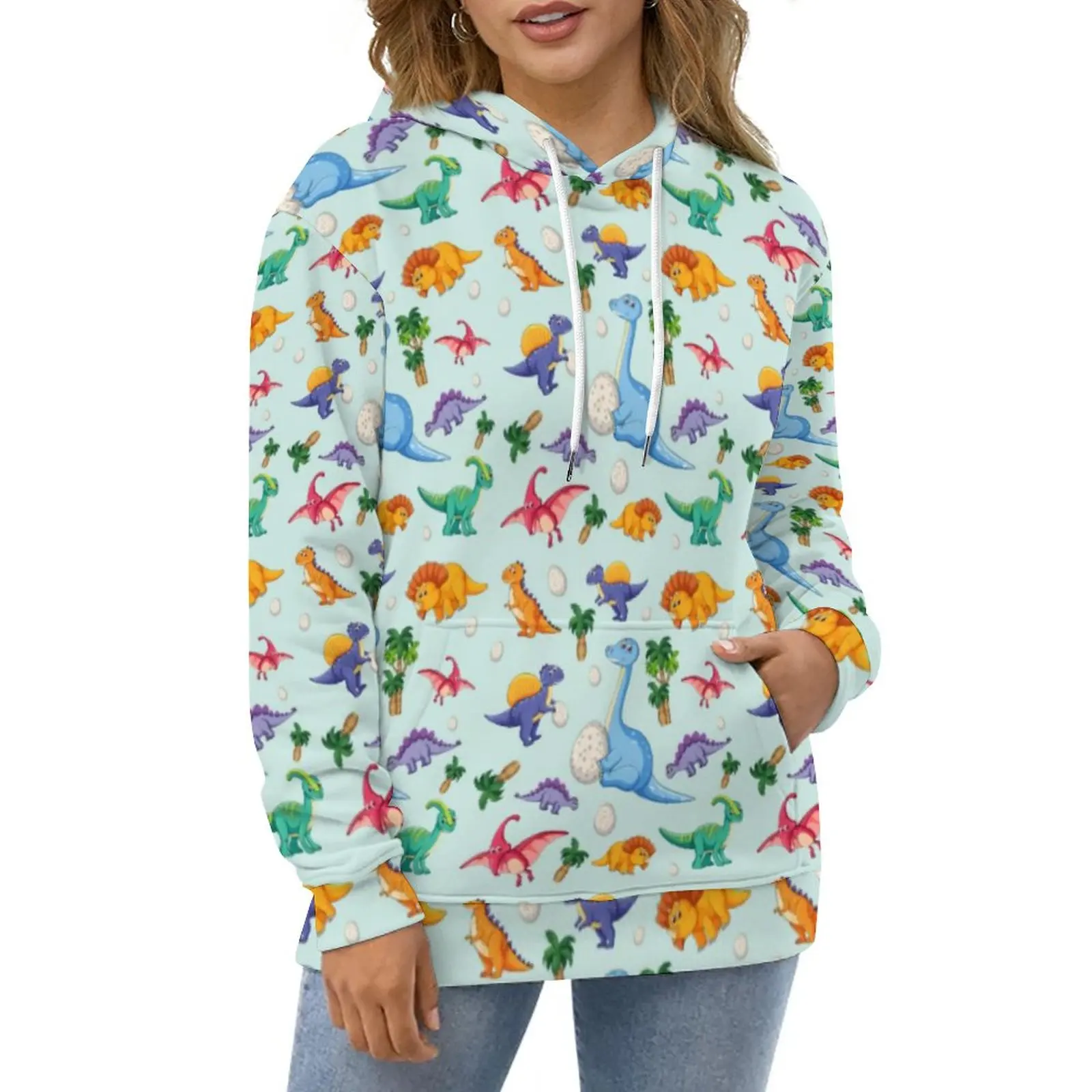 Colorful Cute Dinosaurs Hoodies Woman Jungle Animal Print Street Style Casual Hoodie Autumn Long Sleeve Y2k Hooded Sweatshirts 
Colorful Cute Dinosaurs Hoodies Woman Jungle Animal Print Street Style Casual Hoodie Autumn Long Sleeve Y2k Hooded Sweatshirts