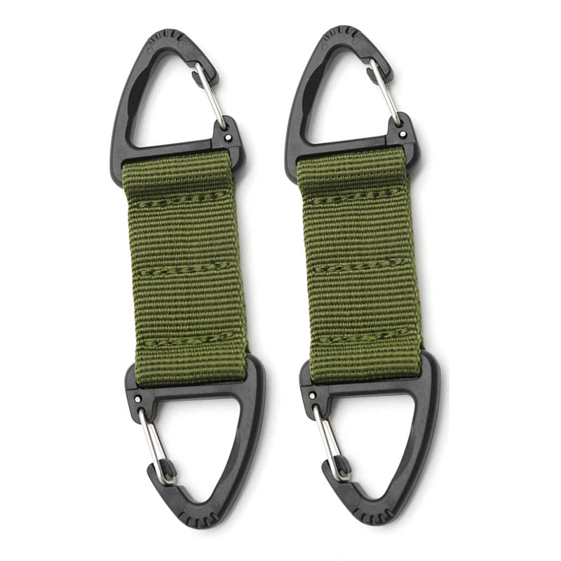Nylon Belt Keychain Carabiner Clips Lanyard Hanger with Chain Hooks Dual Triangle Carabiner Clips Nylon Webbing Backpack Buckle
Nylon Belt Keychain Carabiner Clips Lanyard Hanger with Chain Hooks Dual Triangle Carabiner Clips Nylon Webbing Backpack Buckle