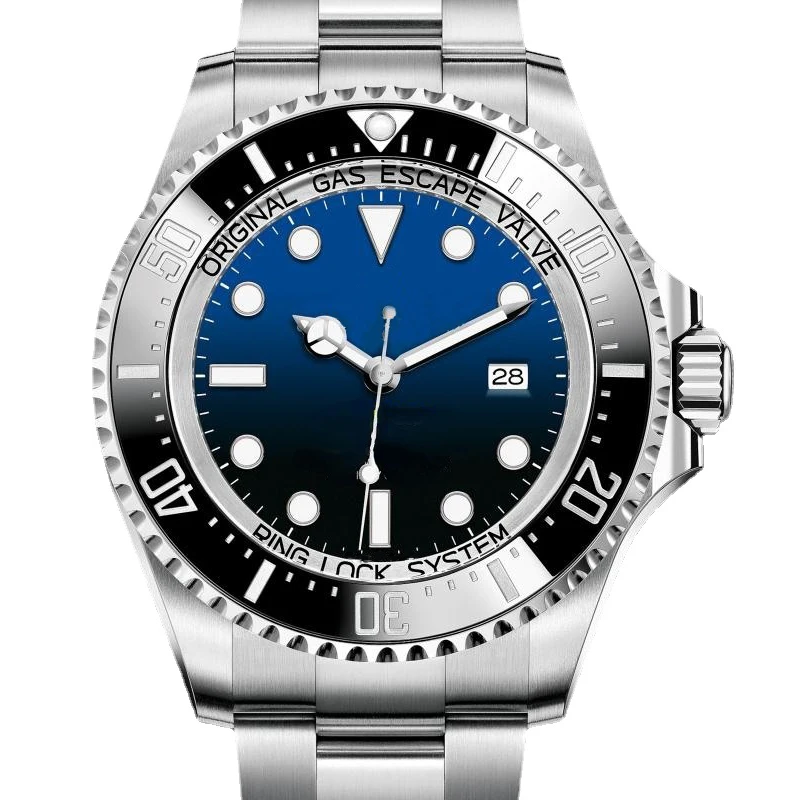 Automatic Mechanical Mens Watch Black Blue Ceramic Bezel Sapphire Glass 44mm Stainless Steel with Glide Lock Male Wristwatches
Automatic Mechanical Mens Watch Black Blue Ceramic Bezel Sapphire Glass 44mm Stainless Steel with Glide Lock Male Wristwatches
