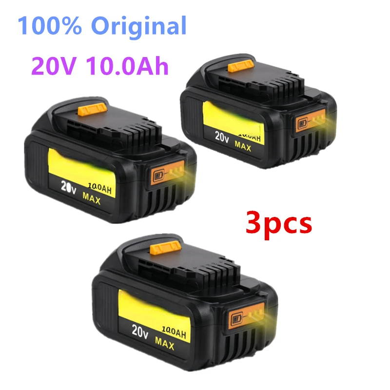 3PCS New 100% Original 10000mAh 20V for DEWALT Power Tool Battery DCB206 20V 10.0Ah Battery DCB206 20V Battery DCB205 DCB204-2
3PCS New 100% Original 10000mAh 20V for DEWALT Power Tool Battery DCB206 20V 10.0Ah Battery DCB206 20V Battery DCB205 DCB204-2