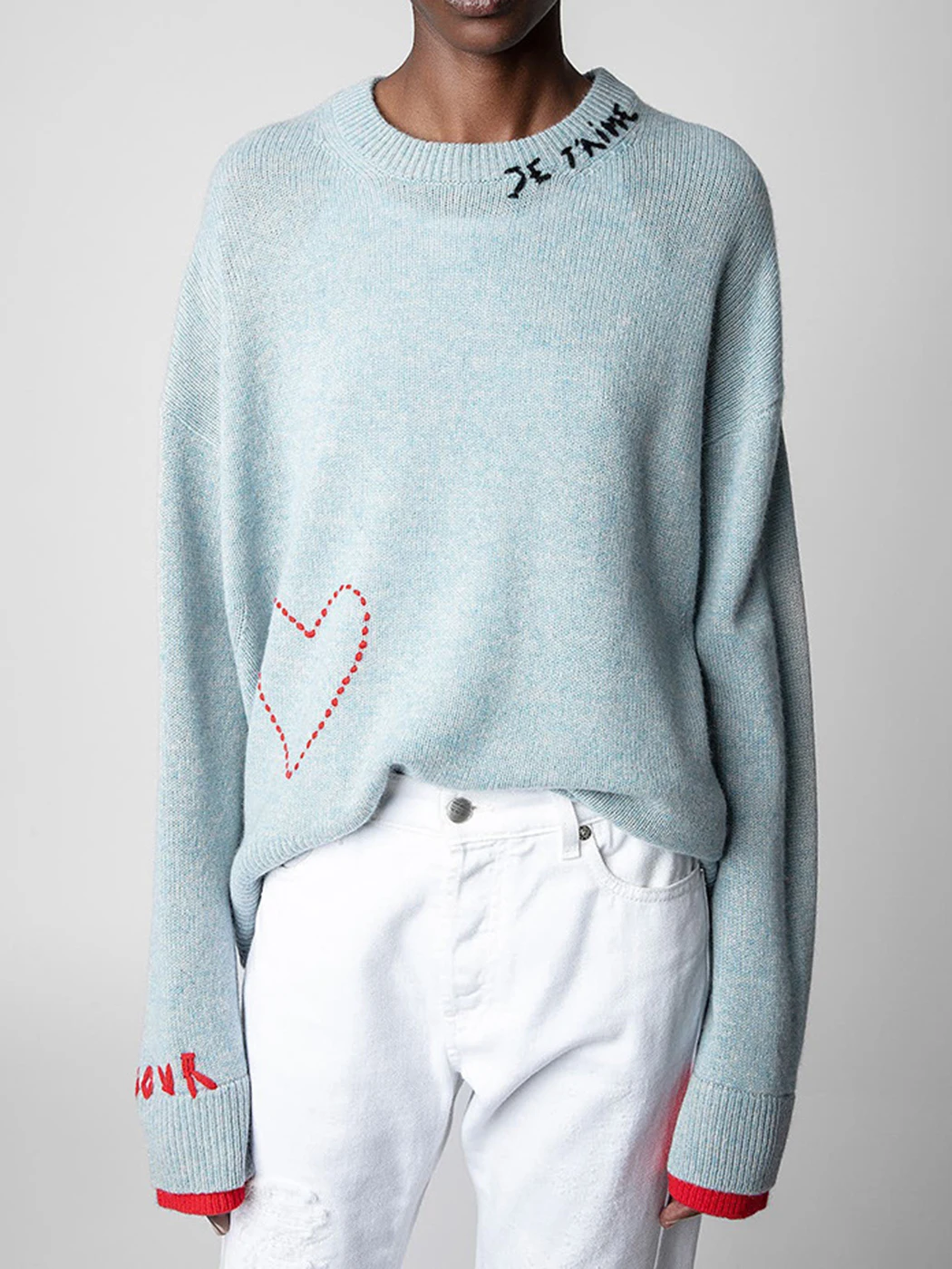 

Асимметричный свитер с вышивкой в виде сердца, женский роскошный кашемировый джемпер, пуловеры, женские модные свитера, топы, уличная одежда, осень 2023