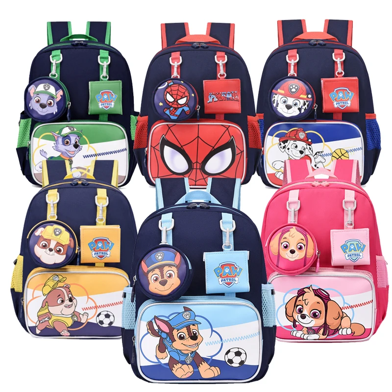 

Paw Patrol anime Bag Cartoon Children school bag Boys Girls Pat Skye Marshall Everest Chase Patrouille Birthday Backpack Toys