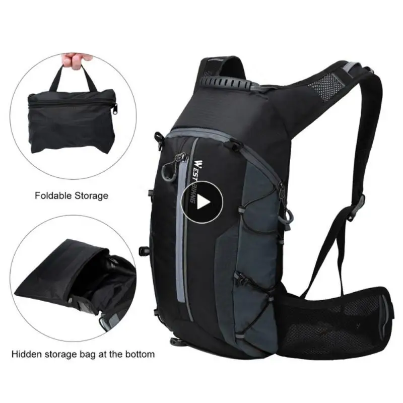 

Wear Resistant West Biking Lightweight Travel Bag Double Deck Main Warehouse Riding Backpack Hanging Lock Hook Tear Resistant