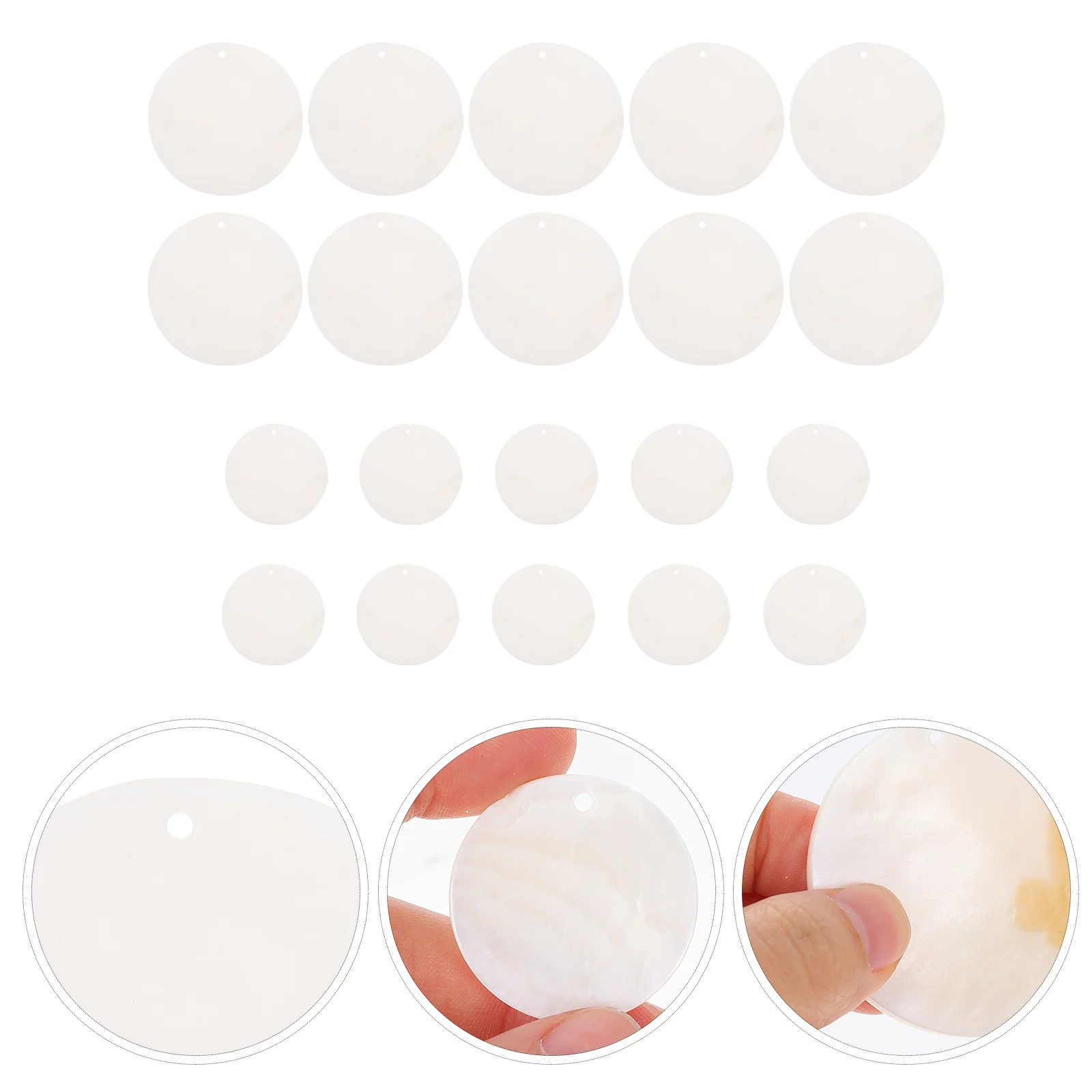 20Pcs Round Shell Pieces Novel Wind-bell DIY Charms Hanging Natural Seashell Slices
20Pcs Round Shell Pieces Novel Wind-bell DIY Charms Hanging Natural Seashell Slices