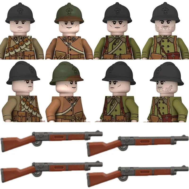5 шт./лот фигурки военных французских солдат Второй мировой войны, строительные блоки, оружие, аксессуары, 1886 пистолетов, армейские кирпичи, ...
5 шт./лот фигурки военных французских солдат Второй мировой войны, строительные блоки, оружие, аксессуары, 1886 пистолетов, армейские кирпичи, ...