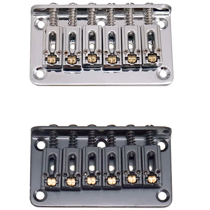 2Set Hardtail Guitar Bridge Body Through For 6 String Electric Parts Black & Silver
2Set Hardtail Guitar Bridge Body Through For 6 String Electric Parts Black & Silver