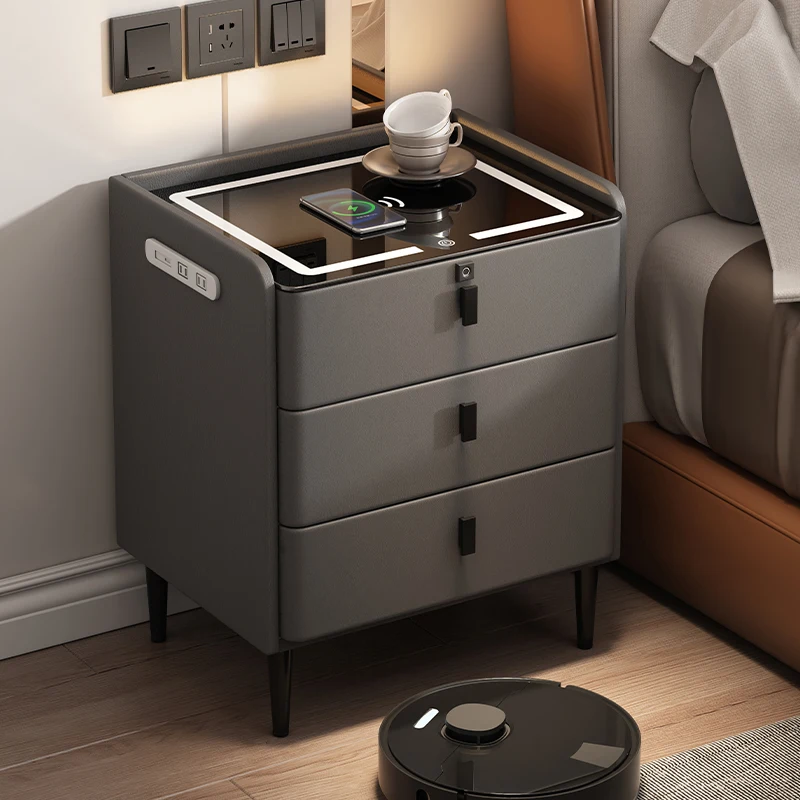 Storage Box Solid Wood Nightstands Drawers Makeup Center Bedroom Table Wireless Charger Lock Low Nachttisch Bedroom Furniture
Storage Box Solid Wood Nightstands Drawers Makeup Center Bedroom Table Wireless Charger Lock Low Nachttisch Bedroom Furniture