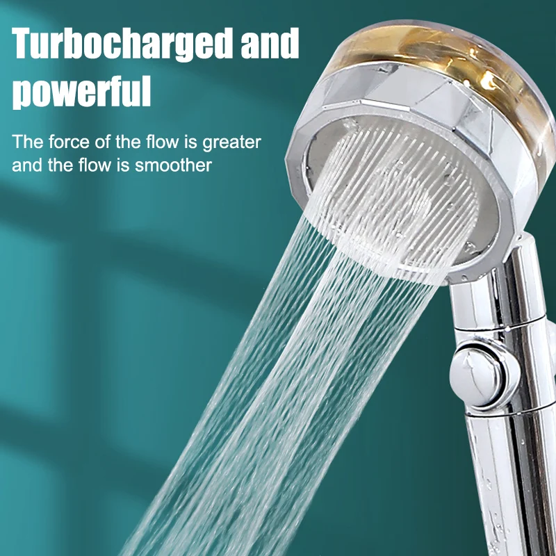 

Water Saving Handheld Shower Head High Pressure 5 Function Adjustable Bath Shower Jets with On/Off Pause Switch Removable Filter