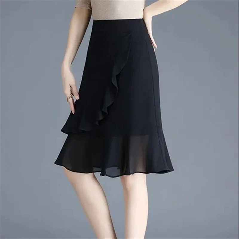 Black Chiffon Short Skirt Women's Clothing Summer 2023 New Elegant Skirt High Waist Slim A-line Fishtail Wrapped Skirts AC682
Black Chiffon Short Skirt Women's Clothing Summer 2023 New Elegant Skirt High Waist Slim A-line Fishtail Wrapped Skirts AC682