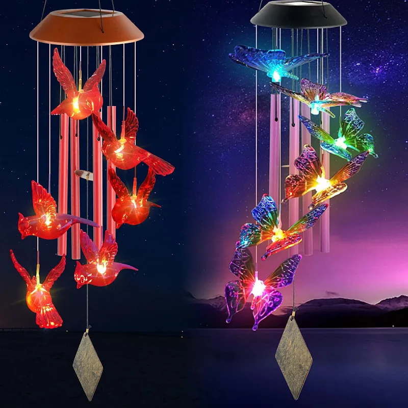 Upgrade LED Solar Wind Chime Lamp Hummingbird Wind Chime Lamp Pendant Wind Chime Decorative Lamp Color Changing Lamp Solar Lamp
Upgrade LED Solar Wind Chime Lamp Hummingbird Wind Chime Lamp Pendant Wind Chime Decorative Lamp Color Changing Lamp Solar Lamp