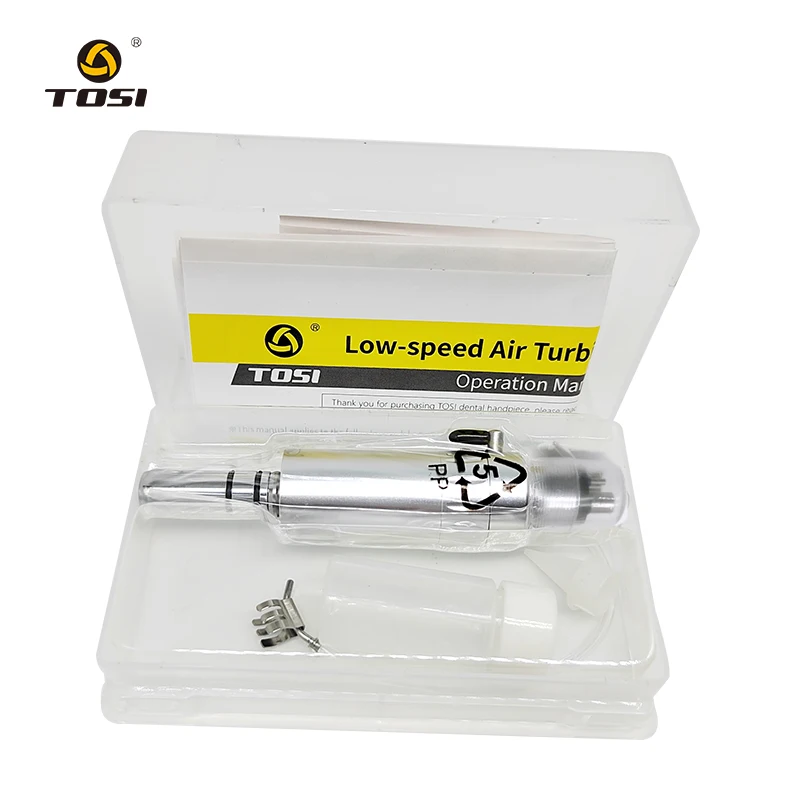 TOSI Origina Dental Air Motor Low Speed Handpiece External Water Spray 4 Hole 1:1 Direct Drive E-type Connector B2/M4 Motor 
TOSI Origina Dental Air Motor Low Speed Handpiece External Water Spray 4 Hole 1:1 Direct Drive E-type Connector B2/M4 Motor