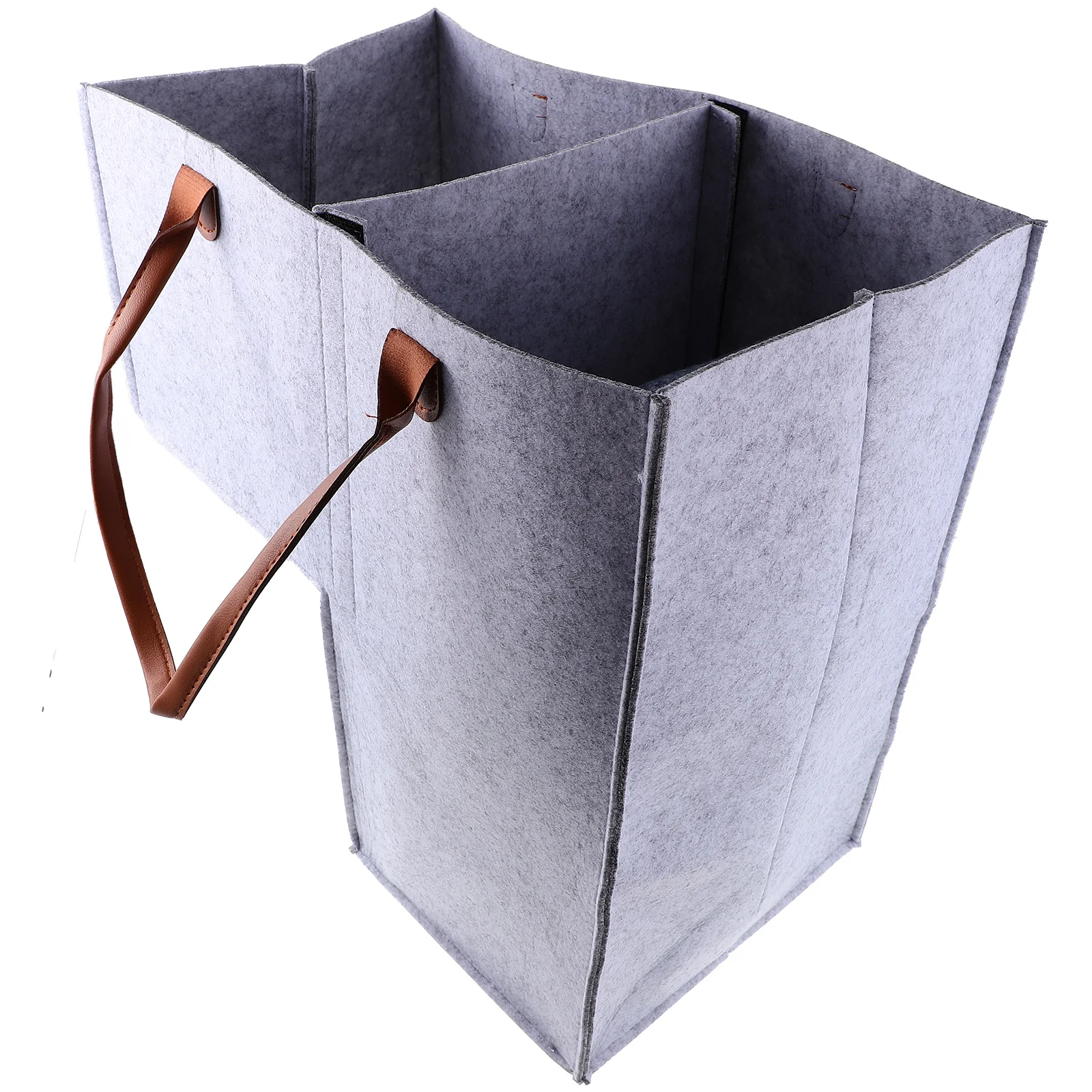 

Storage Bag Staircase Organizer Foldable L-shaped Basket Felt Laundry Folding Design Sundries Clothes Holder Large Fabric