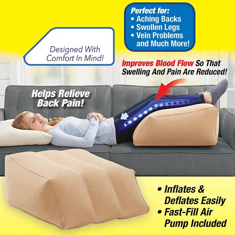 Inflatable Leg Support Pillow Soft Relieves Pain Cushion Leg Relaxation Pillow Travel Office Foot Rest Cushion Drop Shipping
Inflatable Leg Support Pillow Soft Relieves Pain Cushion Leg Relaxation Pillow Travel Office Foot Rest Cushion Drop Shipping