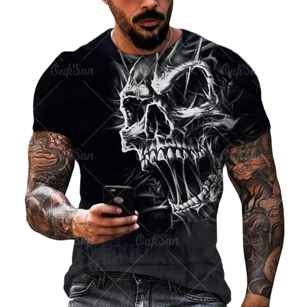 Vintage Horror Skull 3d Print Men's T-shirt Summer Classic Casual O Neck Short Sleeve Fashion Loose Oversized Tops Tee Shirt Men
Vintage Horror Skull 3d Print Men's T-shirt Summer Classic Casual O Neck Short Sleeve Fashion Loose Oversized Tops Tee Shirt Men