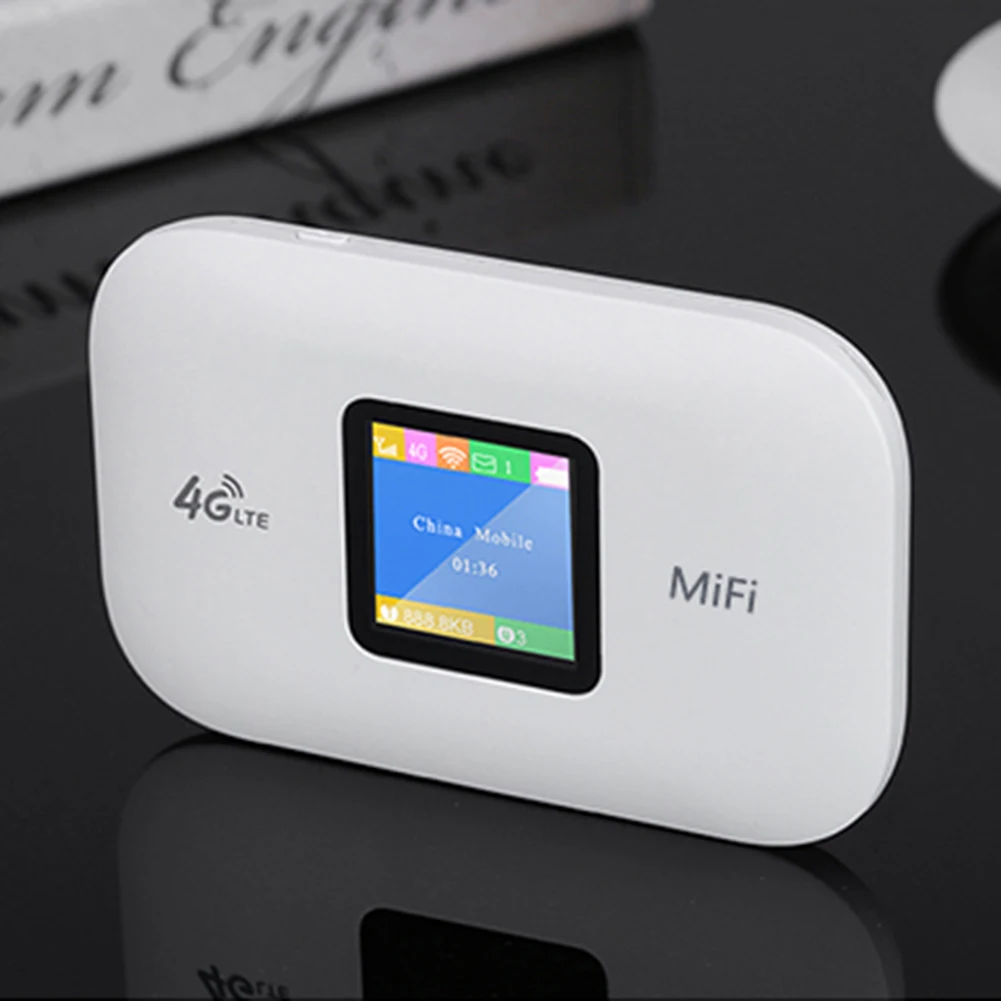

4G Mini Outdoor Hotspot IEEE 802.11b 150Mbps Mini Router Color Screen LCD Indicator 10-User Share with Card Slot for Home Indoor