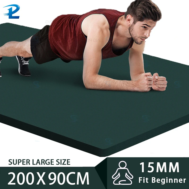 200CMx90CMx15MM Thicken Non-Slip Men's Fitness Mat High Density Exercise Yoga Mats For Gym Home Fitness Exercise Gymnastics
200CMx90CMx15MM Thicken Non-Slip Men's Fitness Mat High Density Exercise Yoga Mats For Gym Home Fitness Exercise Gymnastics