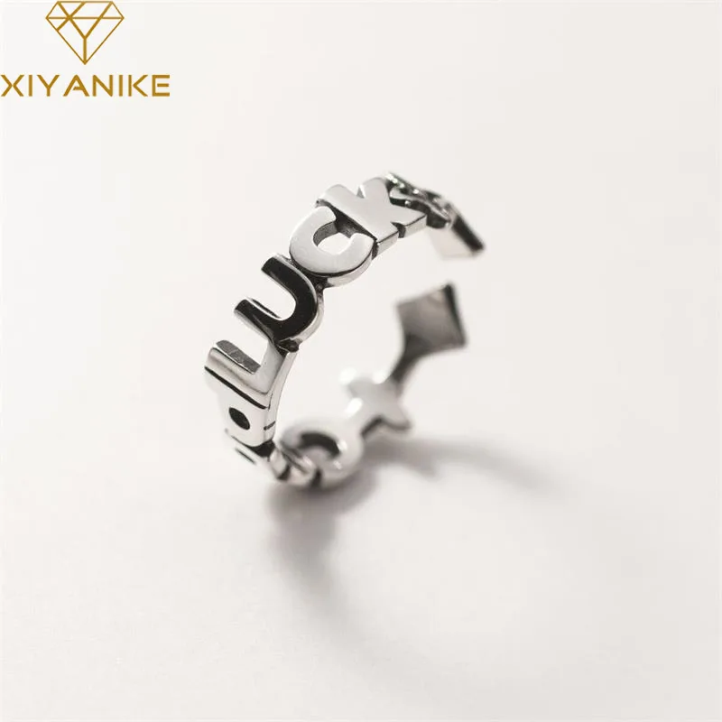 XIYANIKE Hip Hop Cutout Goodluck Cuff Finger Rings For Women Girl Punk Fashion New Jewelry Bosom Friend Gift Party anillos mujer
XIYANIKE Hip Hop Cutout Goodluck Cuff Finger Rings For Women Girl Punk Fashion New Jewelry Bosom Friend Gift Party anillos mujer