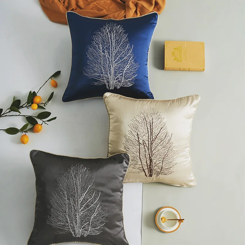 High Precision Satin Covered Coral Tree Embroidery Sofa Cushion Cover 50x50cm Chinese Classical Style Home Decorate Pillow Case
High Precision Satin Covered Coral Tree Embroidery Sofa Cushion Cover 50x50cm Chinese Classical Style Home Decorate Pillow Case