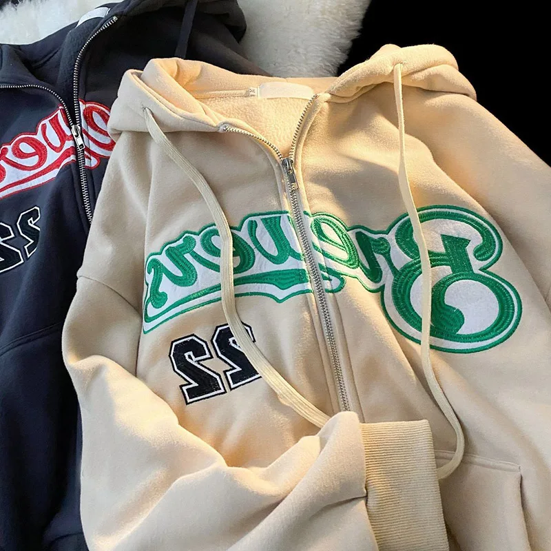 Women Hoodies Clothes Casual Embroidery Y2K Hip Hop Hooded Letter Clothes Letter Outwear Harajuku Coat Jacket Autumn Winter
Women Hoodies Clothes Casual Embroidery Y2K Hip Hop Hooded Letter Clothes Letter Outwear Harajuku Coat Jacket Autumn Winter