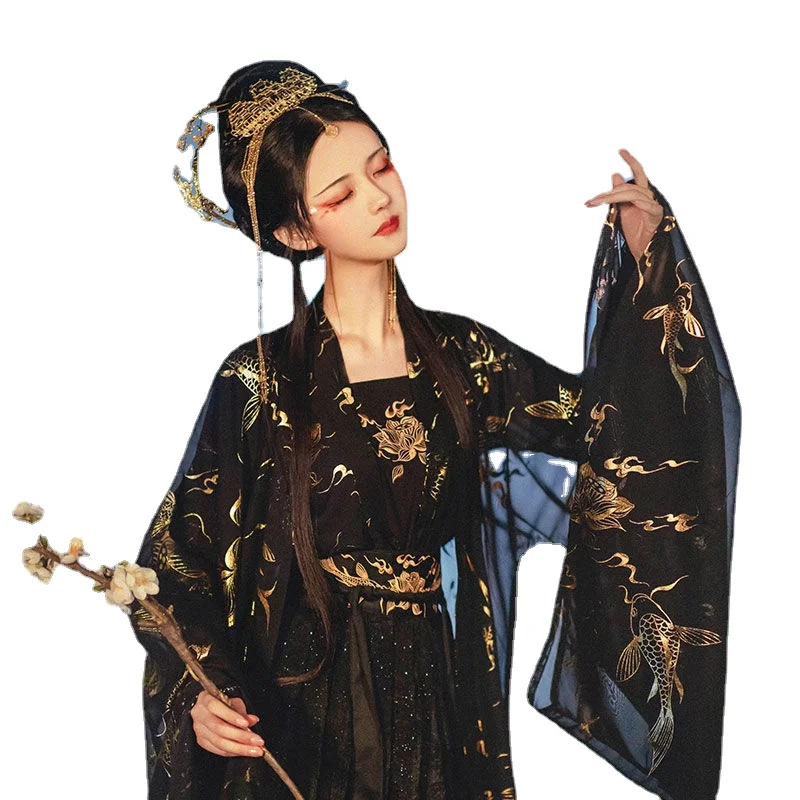 Han Costume Female Fairy Gas Dream Carp Star Chinese Style Waist Qi Ru Skirt Hot Gold Super Fairy Student Ancient Costume Summer
Han Costume Female Fairy Gas Dream Carp Star Chinese Style Waist Qi Ru Skirt Hot Gold Super Fairy Student Ancient Costume Summer