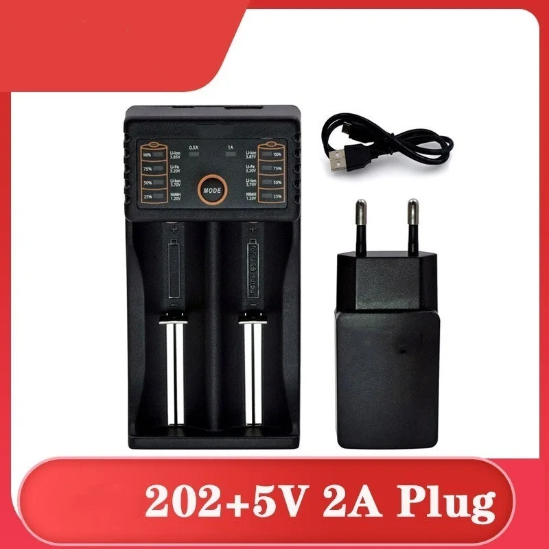 2022 New 18650 Charger 1.2V 3.7V 3.2V 3.85V AA 26650 10440 14500 16340 NiMH li-ion battery Smart charger 5V 2A Plug
2022 New 18650 Charger 1.2V 3.7V 3.2V 3.85V AA 26650 10440 14500 16340 NiMH li-ion battery Smart charger 5V 2A Plug