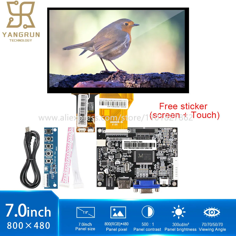 Панель ЖК-экрана 7,0 дюйма, 50 контактов, RGB BM070BS2-K30, сменная панель AT070TN90 800*480 для портативного навигатора
Панель ЖК-экрана 7,0 дюйма, 50 контактов, RGB BM070BS2-K30, сменная панель AT070TN90 800*480 для портативного навигатора