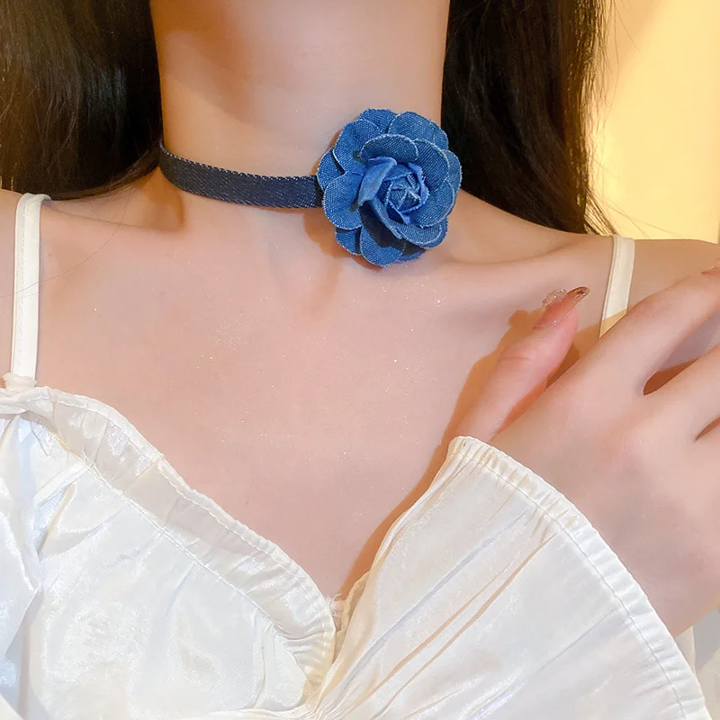 YOUNGX 2023 Sweet Cool Flower Choker Fashion Denim Cloth Charm Necklace For Women Party Jewelry Gift
YOUNGX 2023 Sweet Cool Flower Choker Fashion Denim Cloth Charm Necklace For Women Party Jewelry Gift