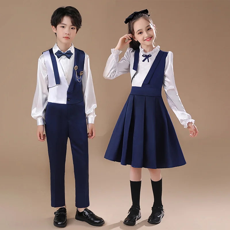 Children's Choir Performance Clothing: English Style Dress for Primary and Secondary School Students, Boys and Girls' Recitation
Children's Choir Performance Clothing: English Style Dress for Primary and Secondary School Students, Boys and Girls' Recitation