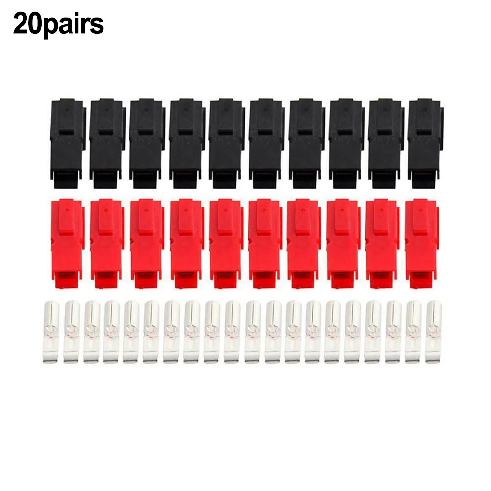 20 Pairs Shell For Anderson Plug 30A 600V Battery Connector Red/Black With Terminals 12-16AWG Wire & Cable Connectors
20 Pairs Shell For Anderson Plug 30A 600V Battery Connector Red/Black With Terminals 12-16AWG Wire & Cable Connectors