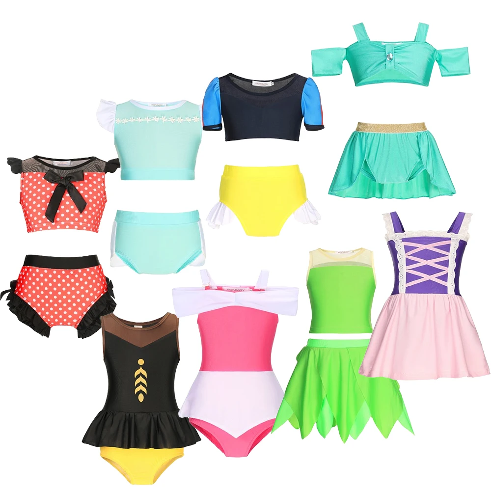 Купальник для девочек 3-10 лет летняя одежда плавания модное Гавайское бикини с