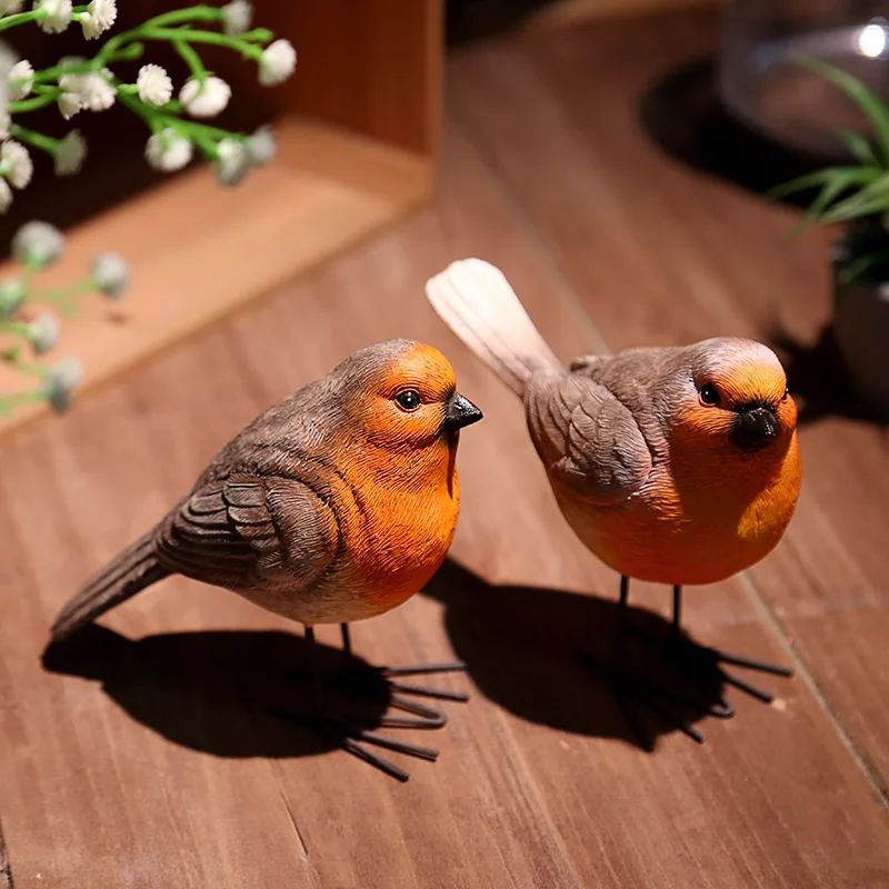 

Little cute Parrot Bird Nest Figurine Animal Model Home Decor Miniature Resin Fairy Garden Bonsai Decoration Accessories 1 Piece