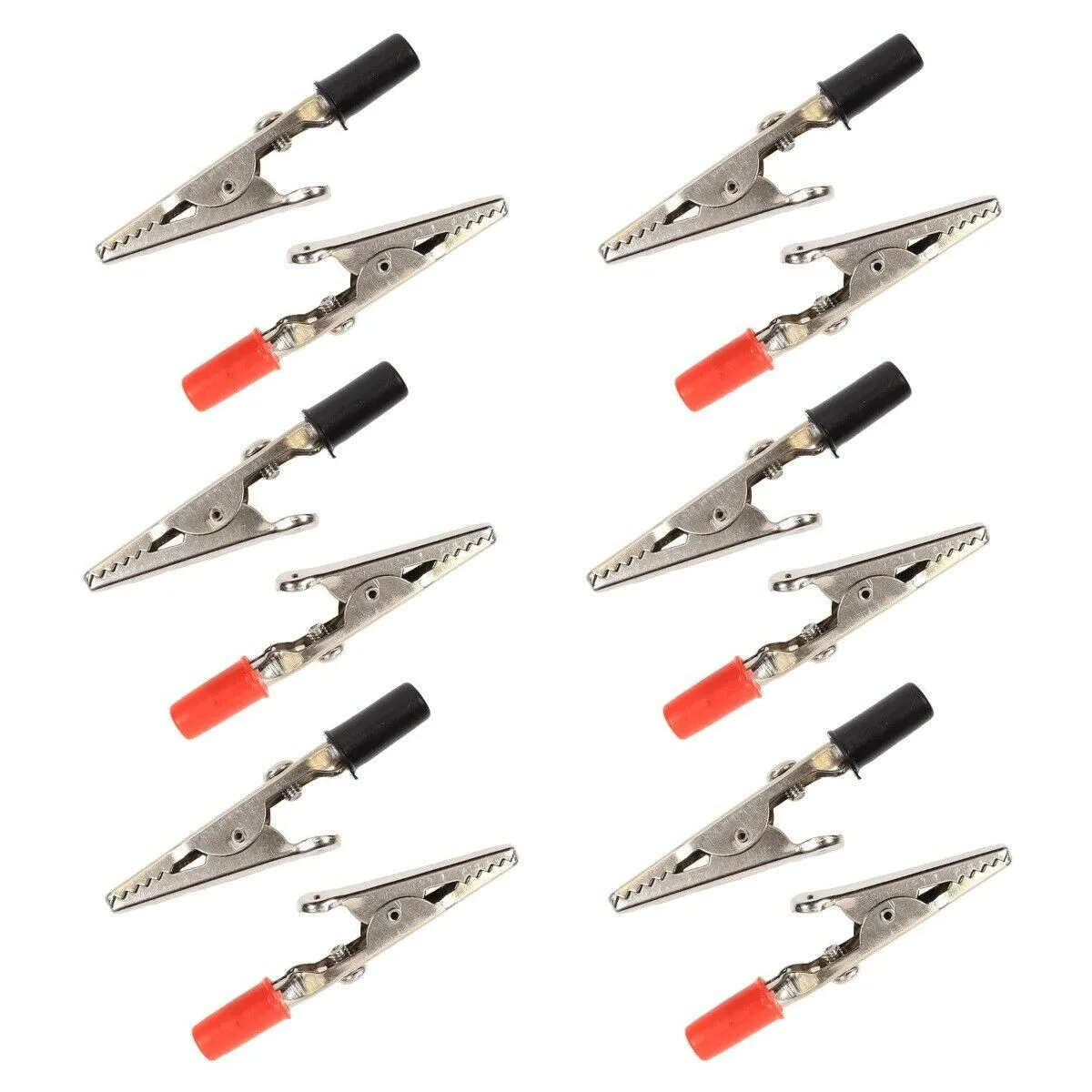 12x Insulated Crocodile/Alligator Clips Suitable for Temporary Electrical Connections Spring Loaded Serrated Claws
12x Insulated Crocodile/Alligator Clips Suitable for Temporary Electrical Connections Spring Loaded Serrated Claws