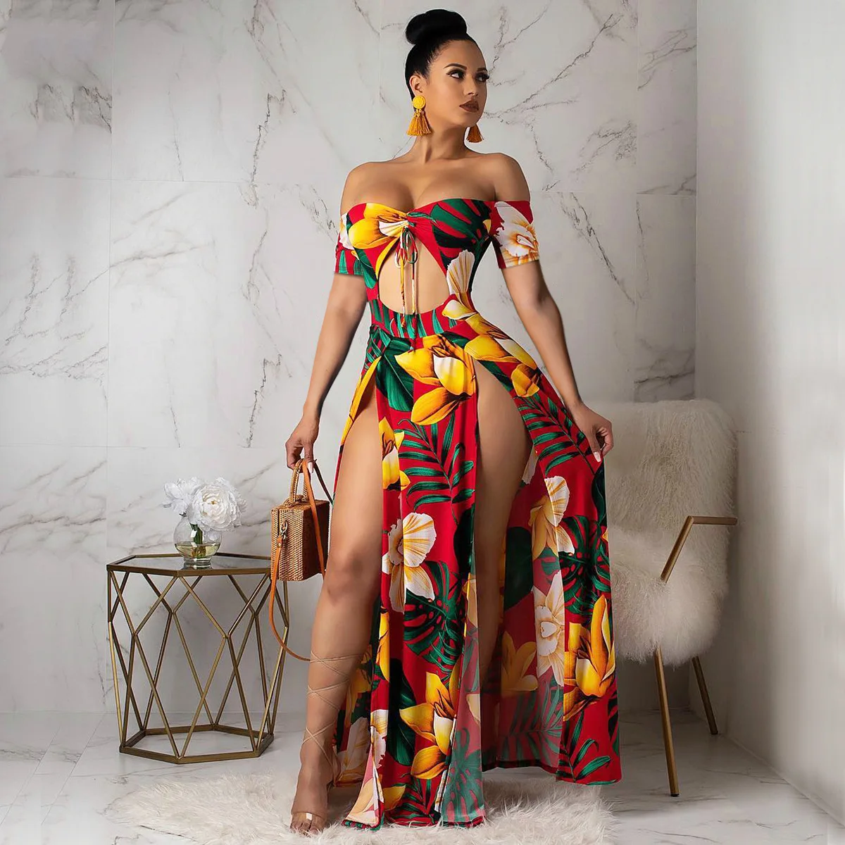 2021 Summer Floral Maxi Dress Women Off Shoulder Bandeau Split Dress Holiday Bohemian Beach Sexy Dresses Female Sundress
2021 Summer Floral Maxi Dress Women Off Shoulder Bandeau Split Dress Holiday Bohemian Beach Sexy Dresses Female Sundress