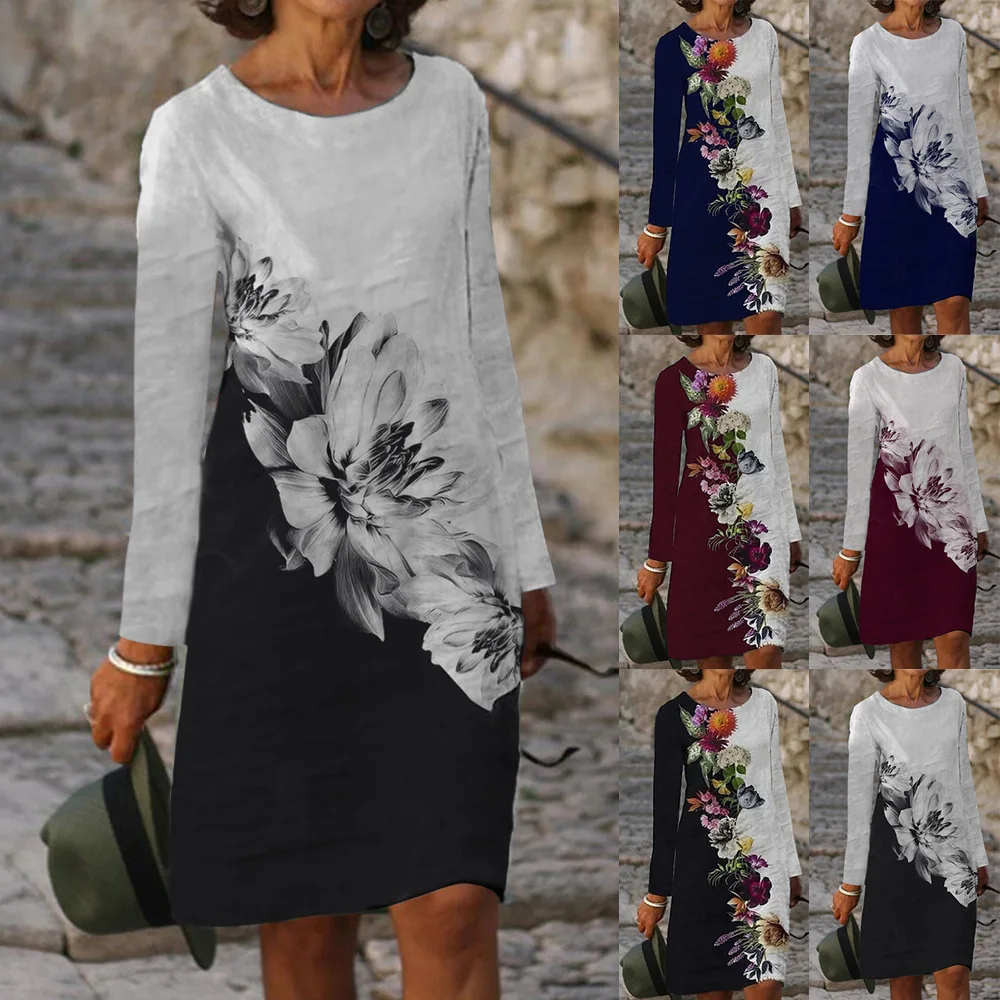 2022 New Fashion Autumn Winter New Print Round Neck Long Sleeve Dress Women
2022 New Fashion Autumn Winter New Print Round Neck Long Sleeve Dress Women