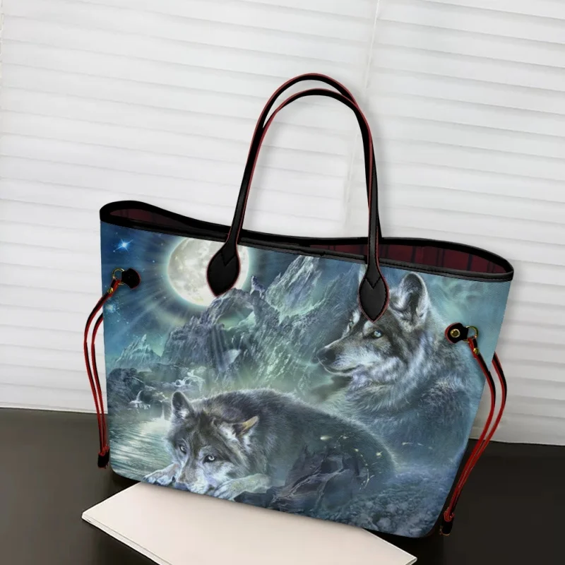 Wild Wolf 3D Animal Printing Large Capacity Shoulder Bags for Women Casual PU Top-handle Totes Bag Adjustable Female Handbags
Wild Wolf 3D Animal Printing Large Capacity Shoulder Bags for Women Casual PU Top-handle Totes Bag Adjustable Female Handbags
