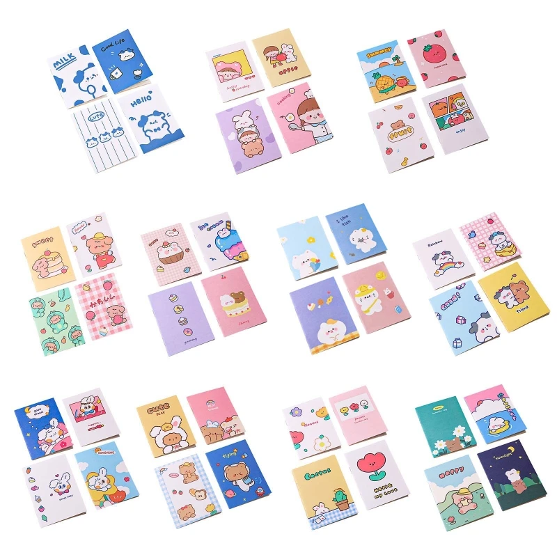 

Portable Journal Notepad Cute Pocket Notebook 32 Pages Lined Thick Paper Korean Stationary Students Present Class Reward