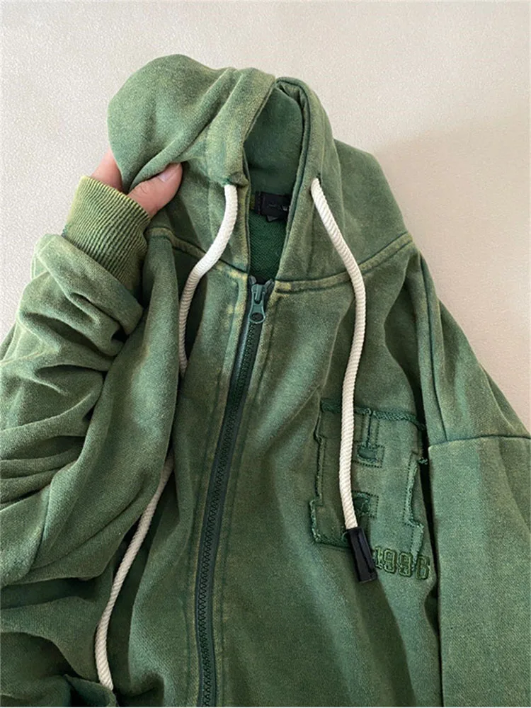 2022 Fall Winter Vintage Zip Up Hoodie Harajuku Streetwear Women Oversized Sweatshirts Korean Fashion Long Sleeve Casual Coat
2022 Fall Winter Vintage Zip Up Hoodie Harajuku Streetwear Women Oversized Sweatshirts Korean Fashion Long Sleeve Casual Coat
