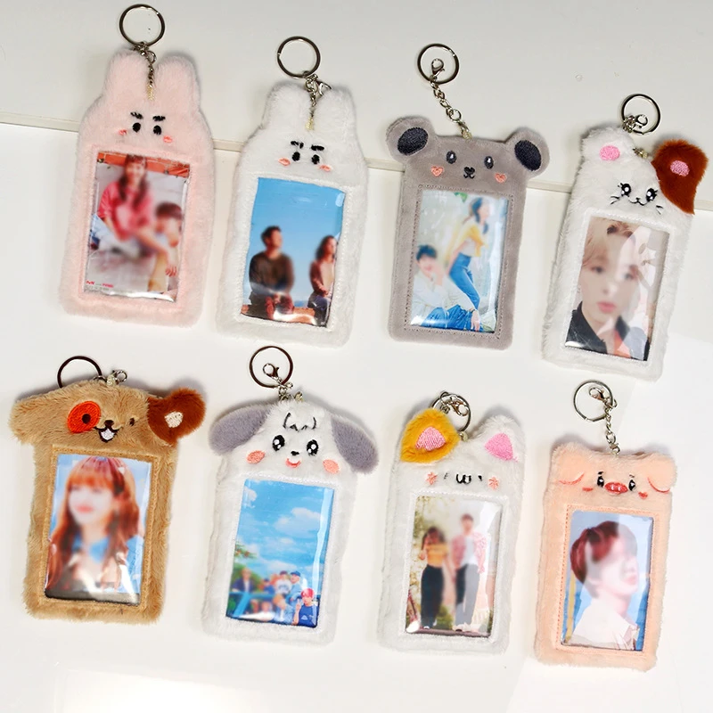 Lovely Bear Rabbit Plush Photocard Holder Kawaii Kpop Idol Photo Sleeve Case ID Card Cover With Keychain Bag Pendant Decor
Lovely Bear Rabbit Plush Photocard Holder Kawaii Kpop Idol Photo Sleeve Case ID Card Cover With Keychain Bag Pendant Decor
