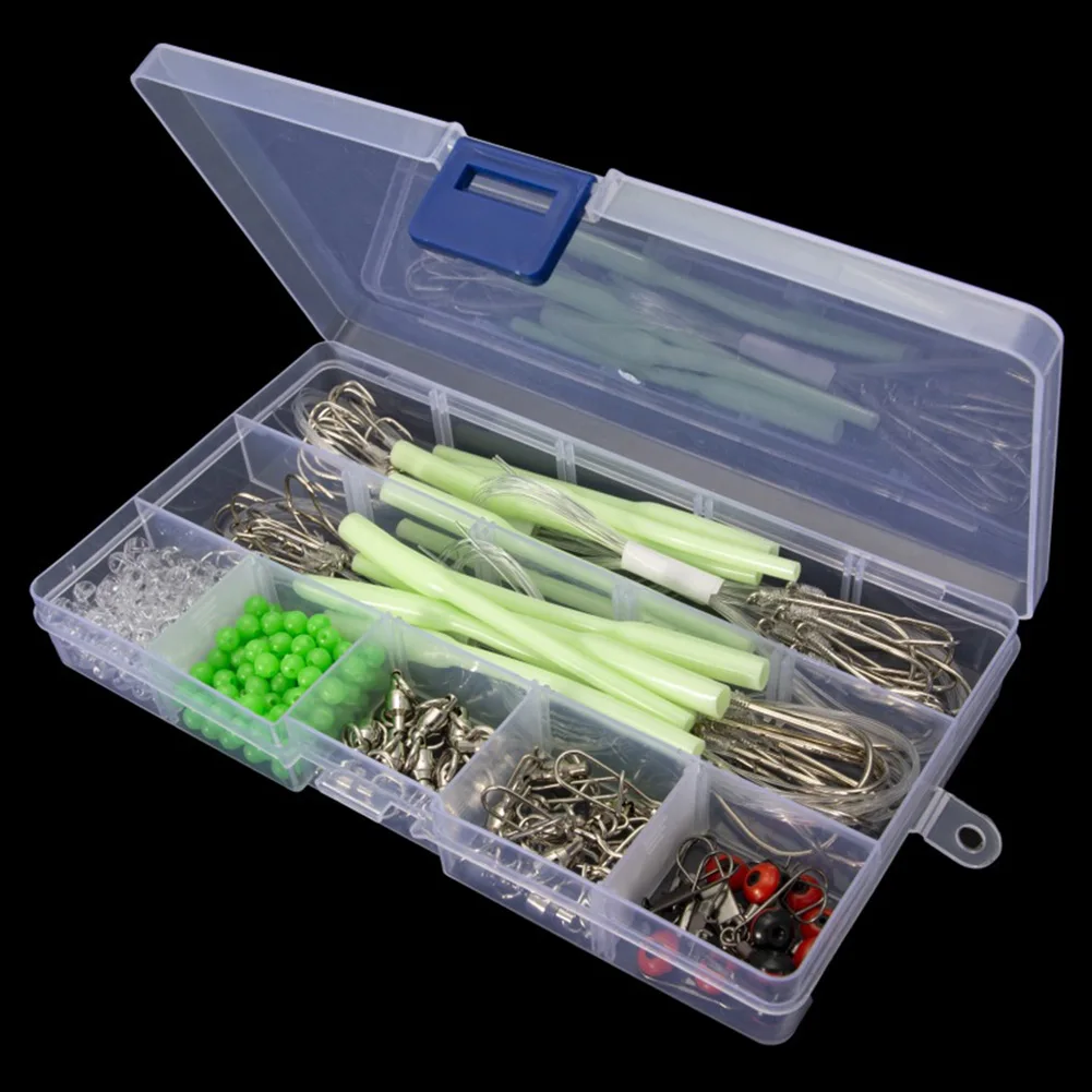 289pcs/Set Sea Fishing Accessories Tackle Kit Jig-Hooks Swivels Luminous Pipe Fishing Hook Swivel Connector Combination Set
289pcs/Set Sea Fishing Accessories Tackle Kit Jig-Hooks Swivels Luminous Pipe Fishing Hook Swivel Connector Combination Set