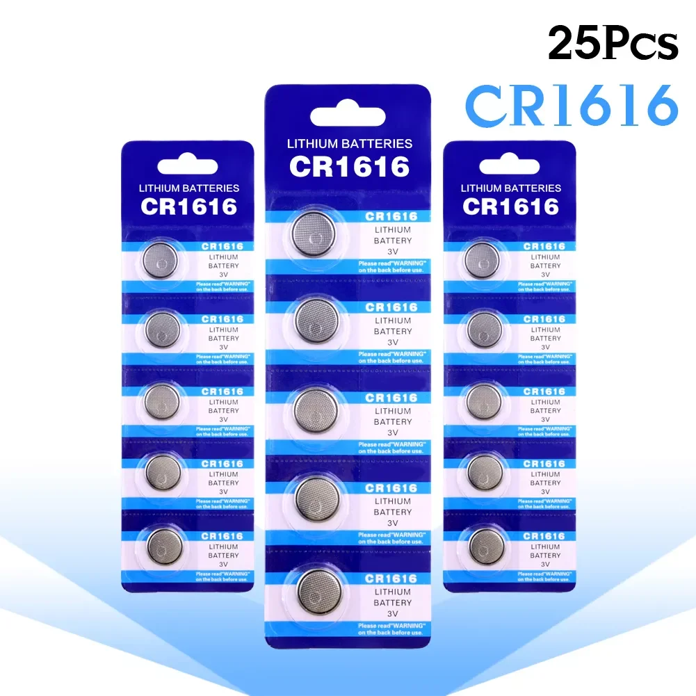 25Pcs/lot CR1616 Button Cell Battery For Watch Car Remote Key cr 1616 ECR1616 GPCR1616 3v Lithium Battery
25Pcs/lot CR1616 Button Cell Battery For Watch Car Remote Key cr 1616 ECR1616 GPCR1616 3v Lithium Battery