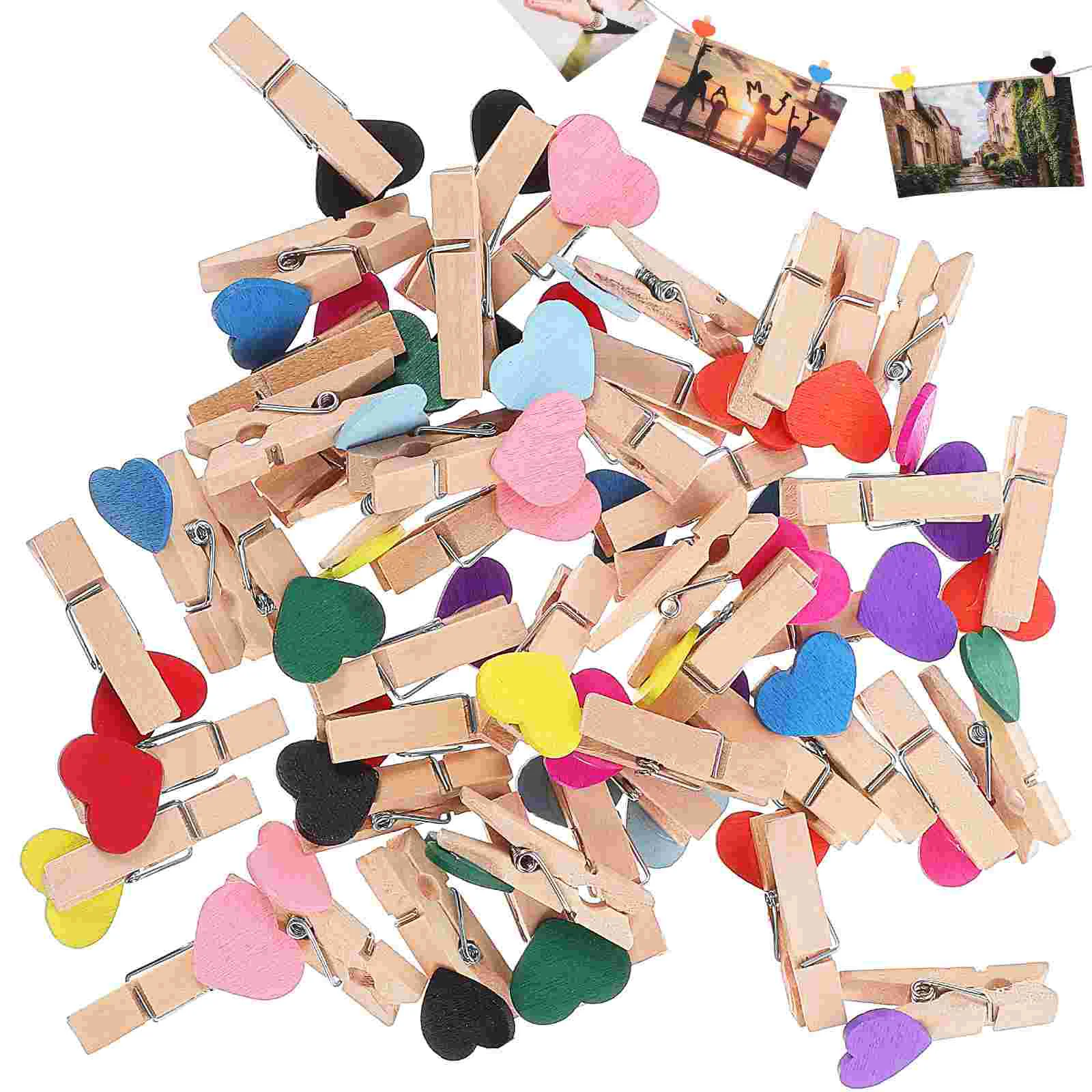50 Pcs Wooden Clip Colored Clothespins Paper Clips Craft Line Photo Folder Pictures Organizer
50 Pcs Wooden Clip Colored Clothespins Paper Clips Craft Line Photo Folder Pictures Organizer