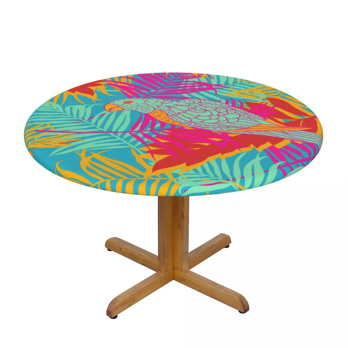 Round Table Cover Cloth Protector Polyester Tablecloth Palm Leaves With Parrots Fitted Table Cover with Elastic Edged
Round Table Cover Cloth Protector Polyester Tablecloth Palm Leaves With Parrots Fitted Table Cover with Elastic Edged