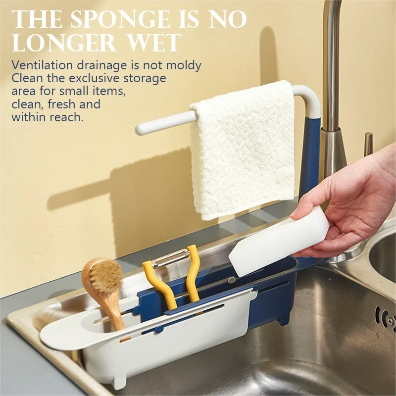 Telescopic Sink Shelf Organizer Soap Sponge Drain Rack Storage Basket Faucet Holder Adjustable Bathroom Holder Sink For Kitchen
Telescopic Sink Shelf Organizer Soap Sponge Drain Rack Storage Basket Faucet Holder Adjustable Bathroom Holder Sink For Kitchen