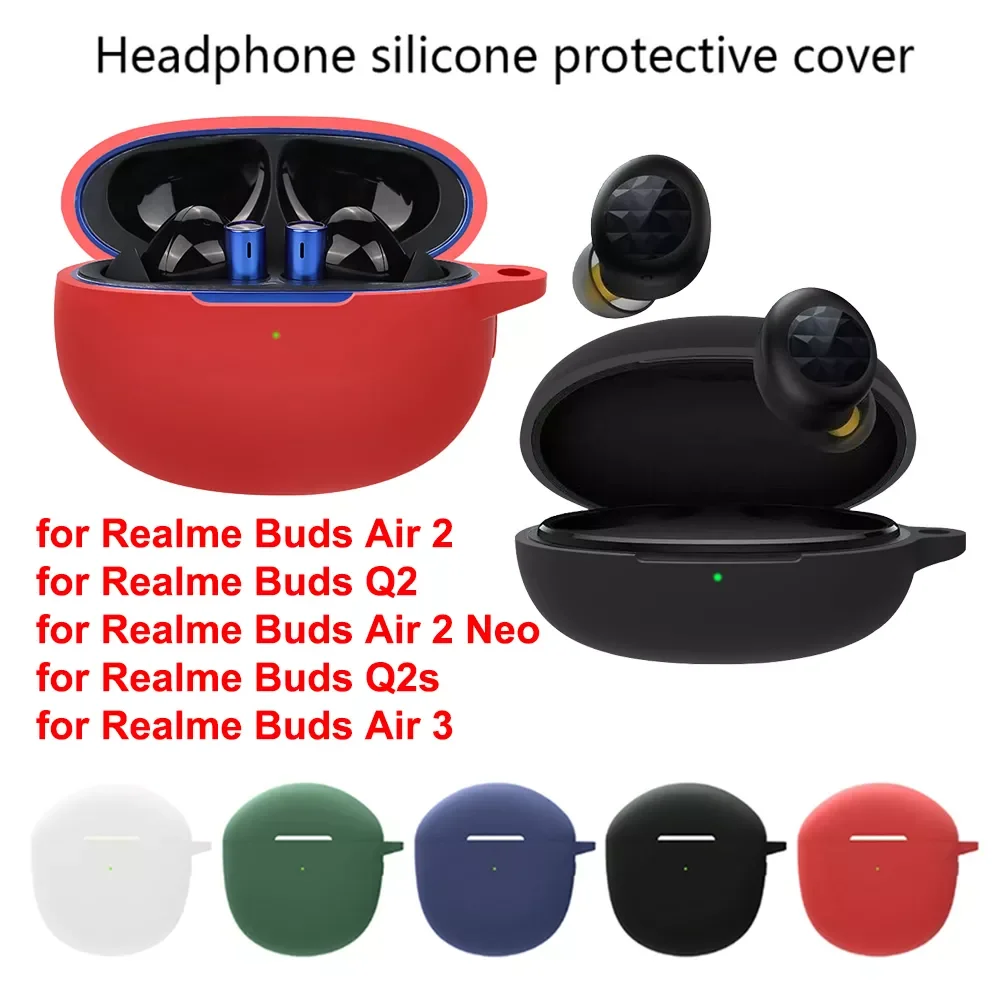 Silicone Protective Cover for Realme Buds Air 2 Air 3 Air2 Neo Soft Case For Realme Buds Q2/Q2s Bluetooth Earphone Shell
Silicone Protective Cover for Realme Buds Air 2 Air 3 Air2 Neo Soft Case For Realme Buds Q2/Q2s Bluetooth Earphone Shell