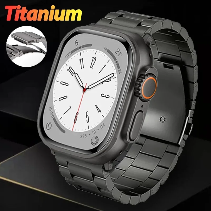 49mm Titanium Metal Strap for Apple Watch Band Ultra 45mm 41mm Smart Watch Bracelet for Iwatch Series 8 7 6 SE 5 4 40mm 42mm44mm
49mm Titanium Metal Strap for Apple Watch Band Ultra 45mm 41mm Smart Watch Bracelet for Iwatch Series 8 7 6 SE 5 4 40mm 42mm44mm