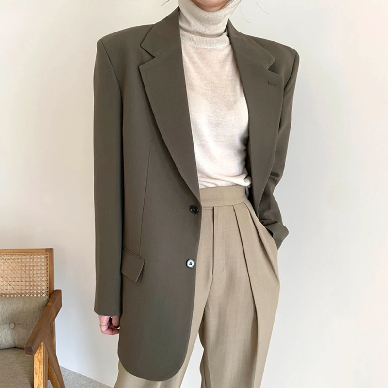 Harajuku Solid Split Blazers Women Long Sleeve Loose Suits Jackets Female Autumn Single Breasted Autumn Style Outerwear C007
Harajuku Solid Split Blazers Women Long Sleeve Loose Suits Jackets Female Autumn Single Breasted Autumn Style Outerwear C007