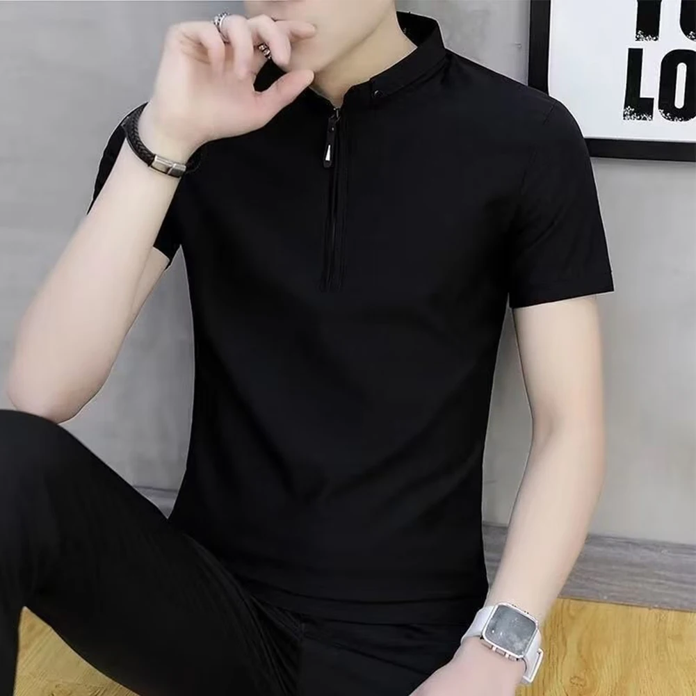 Men T-shirts Casual Short Sleeve Lapel Shirt Business Slim Fit Sport ZipT Shirt Tops Tee Summer Shirts & Blouses Female Tshirts
Men T-shirts Casual Short Sleeve Lapel Shirt Business Slim Fit Sport ZipT Shirt Tops Tee Summer Shirts & Blouses Female Tshirts